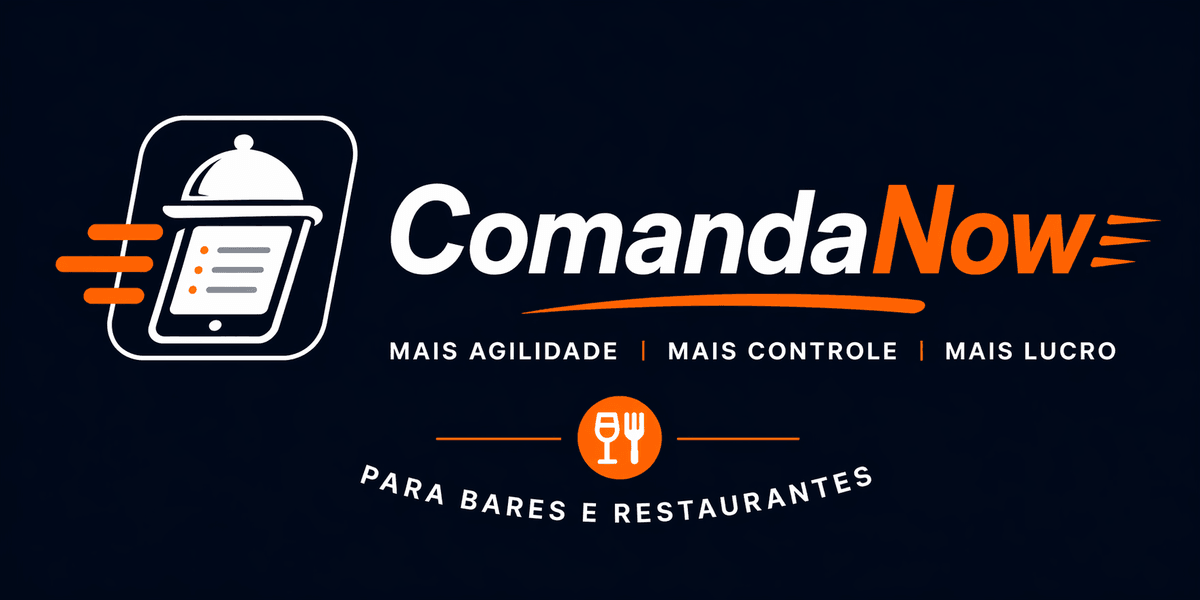 Logo ComandaNow em fundo escuro